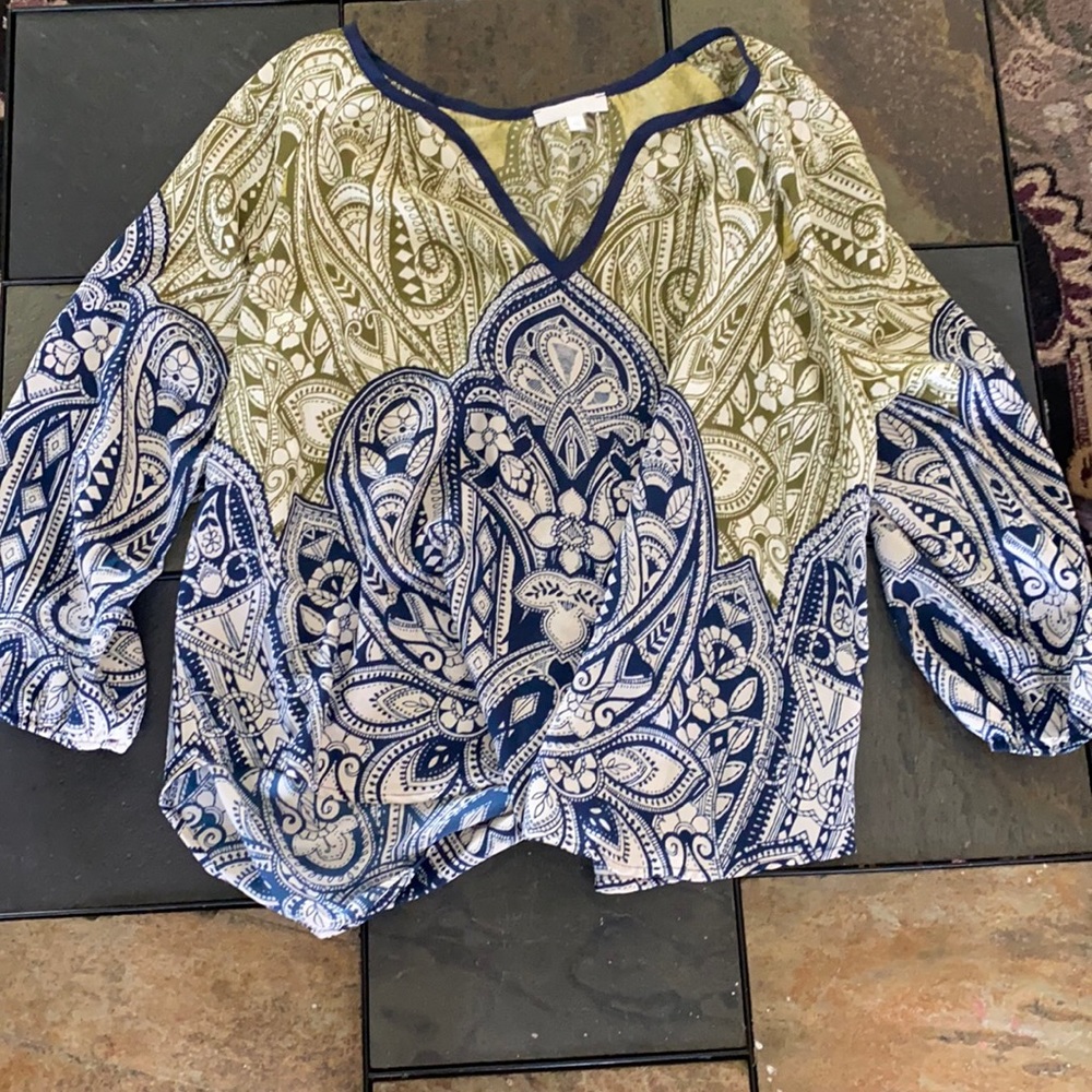 Blue/Green Blouse